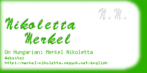 nikoletta merkel business card